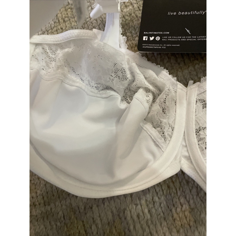 New Women White Lilyette Comfort Lace Minimizer Underwire Size Bra‎ 42DDD - Picture 9 of 12